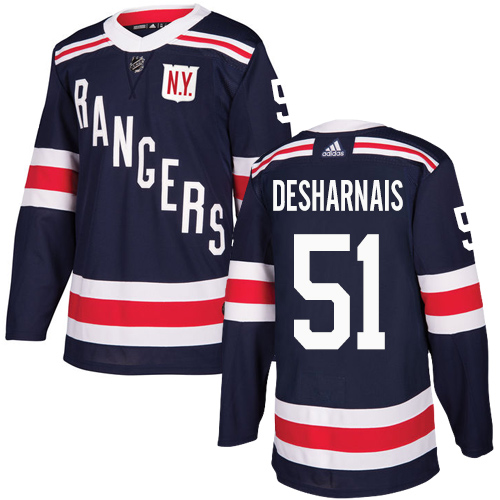 Adidas Rangers #51 David Desharnais Navy Blue Authentic 2018 Winter Classic Stitched NHL Jersey